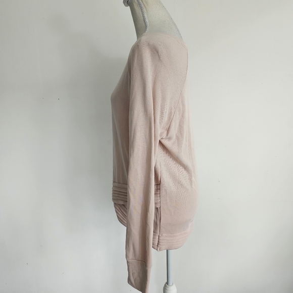 Athleta Serenity Blush Pink Criss Cross Sweatshirt - Picture 4 of 8